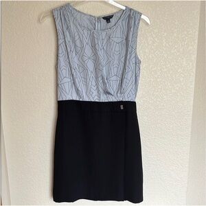 💙 Banana Republic Gray Geometric Dress